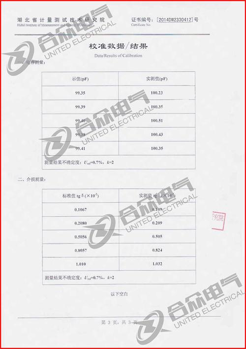 絕緣油介損測(cè)試儀證書(shū)