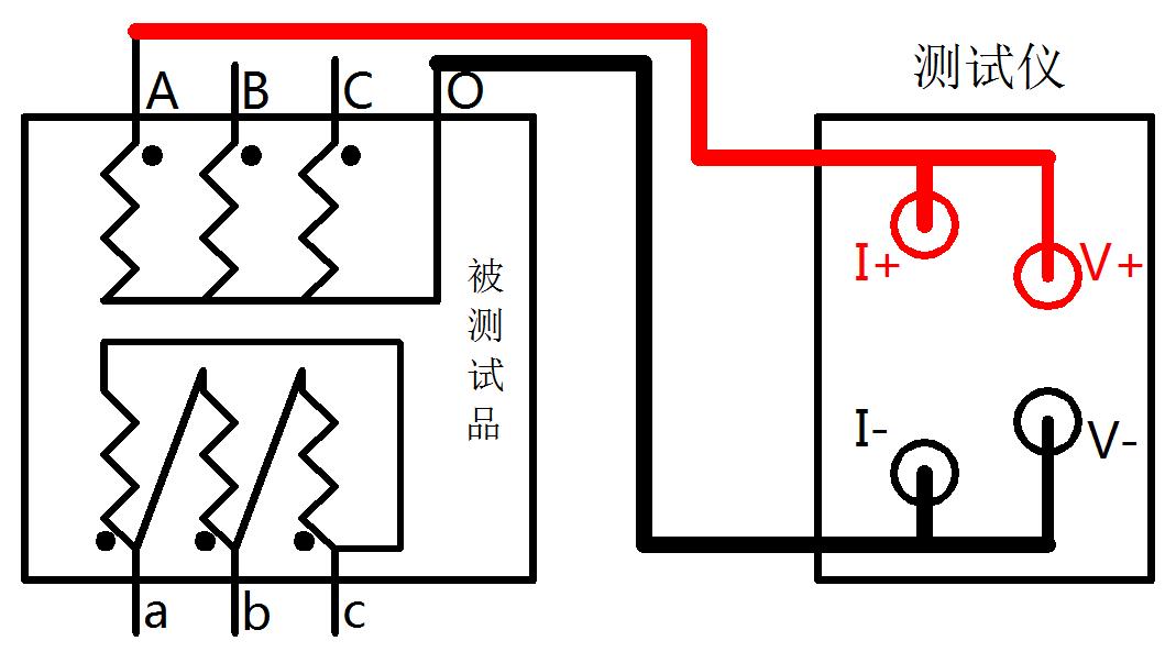 直流電阻測試儀 接線圖